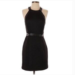 Alexander Wang Virgin Wool Leather Mini Dress LBD